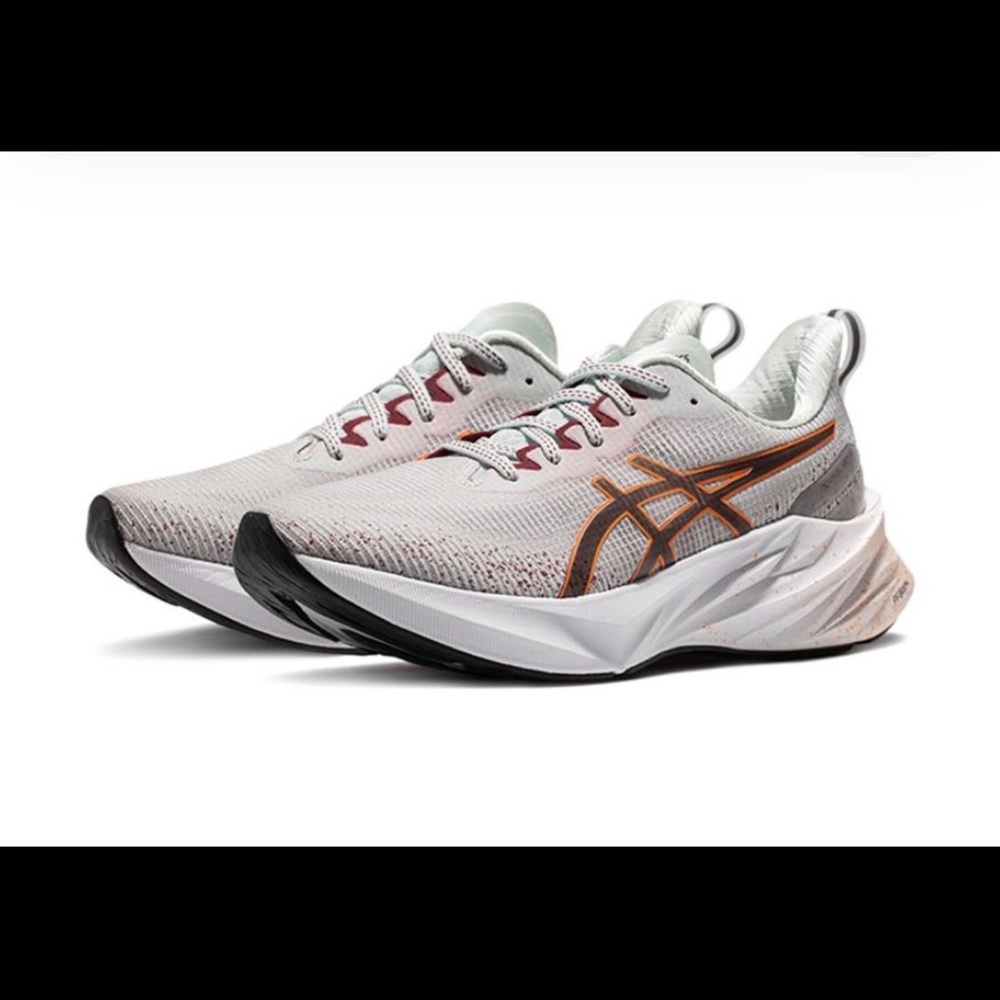 ASICS Men’s White Running Shoes with Copper Accents
